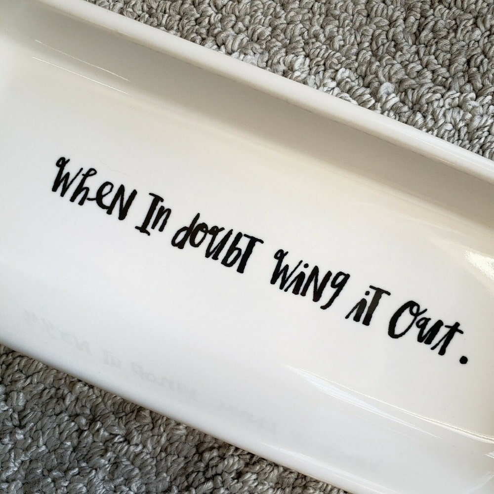 Rae Dunn When In Doubt Wing It Out Makeup Storage - Picture 5 of 8